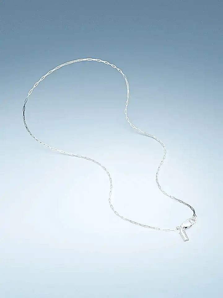 CLIP CHAIN NECKLACE IN SILVER