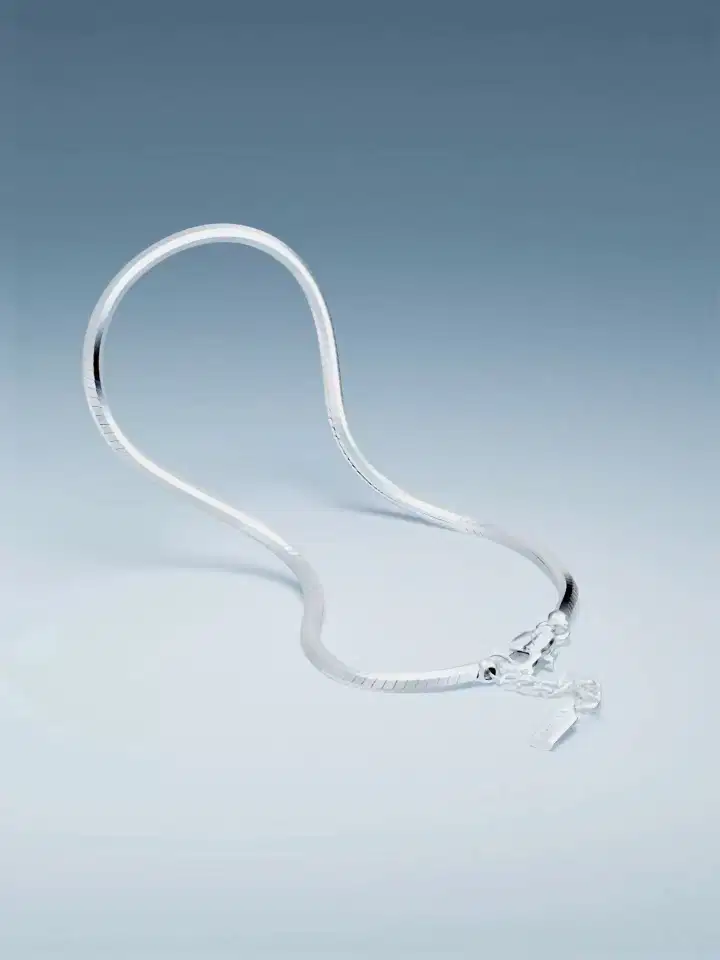 OCTAGON CHAIN BRACELET IN SILVER