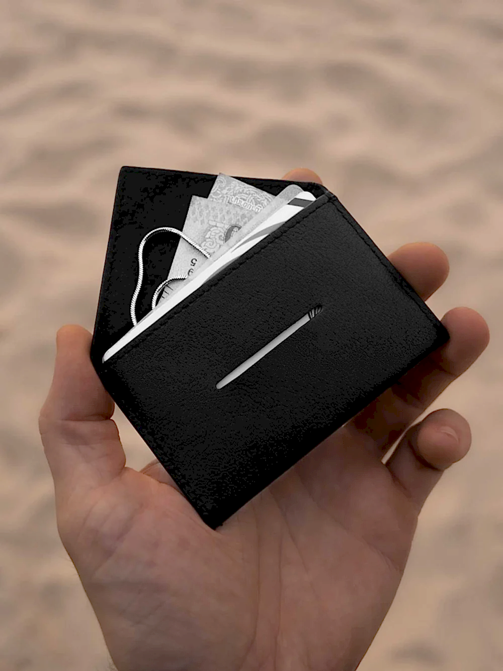 minimal vacier wallet with cards inside 